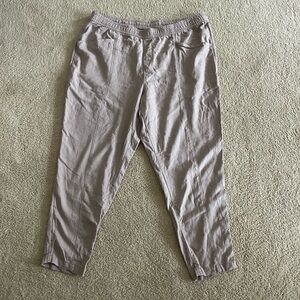 Women's Casual Pink Linen Pants